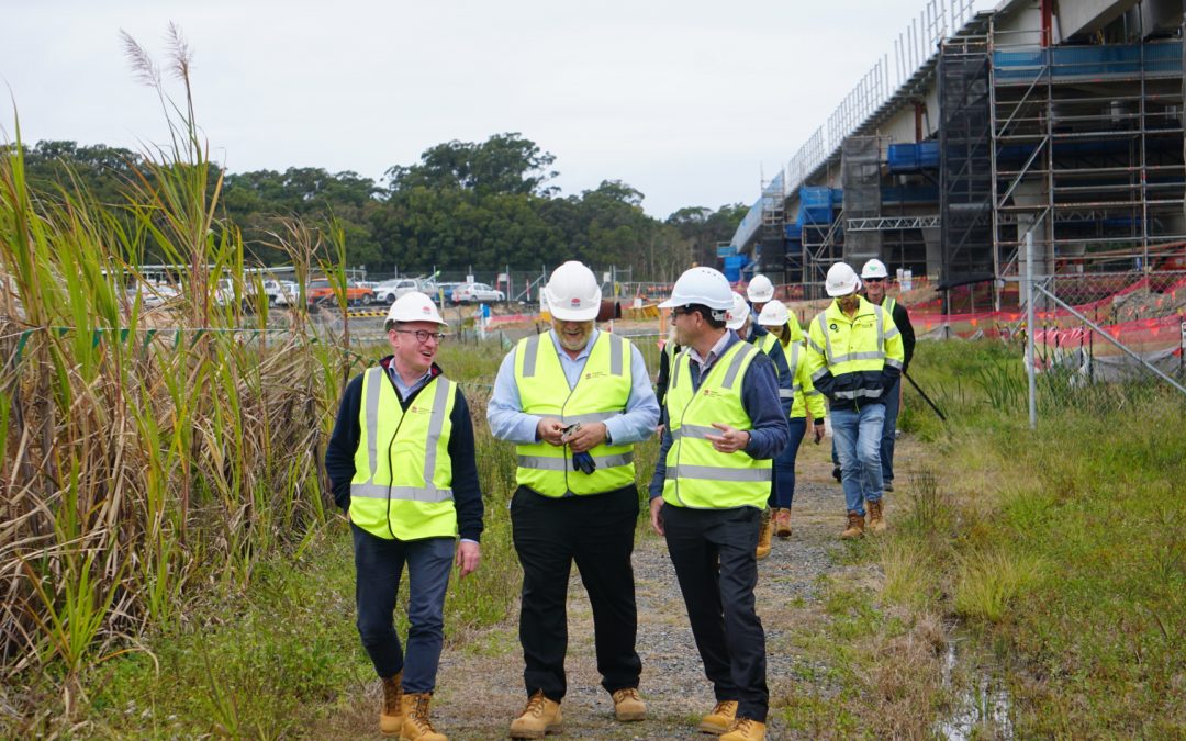 NEW BRIDGE OVER RICHMOND RIVER AT BROADWATER TAKING SHAPE